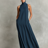 Chiara | Vestito lungo a collo alto
