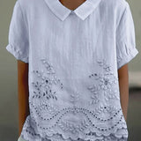 LILY | CAMICIA RICAMATA A FIORI