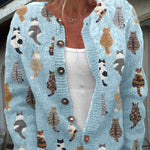 Rita™ | Cardigan con Fantasia Gatto