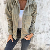 Concetta — Giacca casual da donna con cappuccio e zip