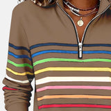 AURELIA | FELPA A RIGHE ZIP