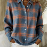 Fiammetta | Cardigan a Quadri in Maglia Morbida