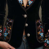 Apolline | Blazer floreale multicolore ricamato