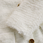 Antigone | Abito midi in tweed avorio