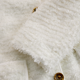 Antigone | Abito midi in tweed avorio
