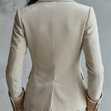Constance | Blazer sartoriale avorio ricamato