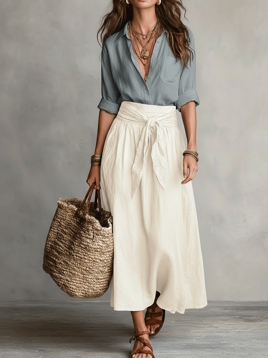 Completo Boho con Gonna
