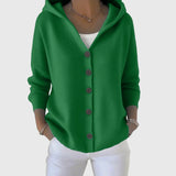 Léonie | Cardigan elegante verde scuro