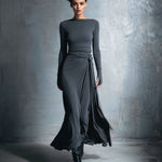 YASMINA | ABITO MAXI CON ALLACCIATURA LATERALE