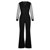 Islie | Tuta Elegante con Maniche Trasparenti