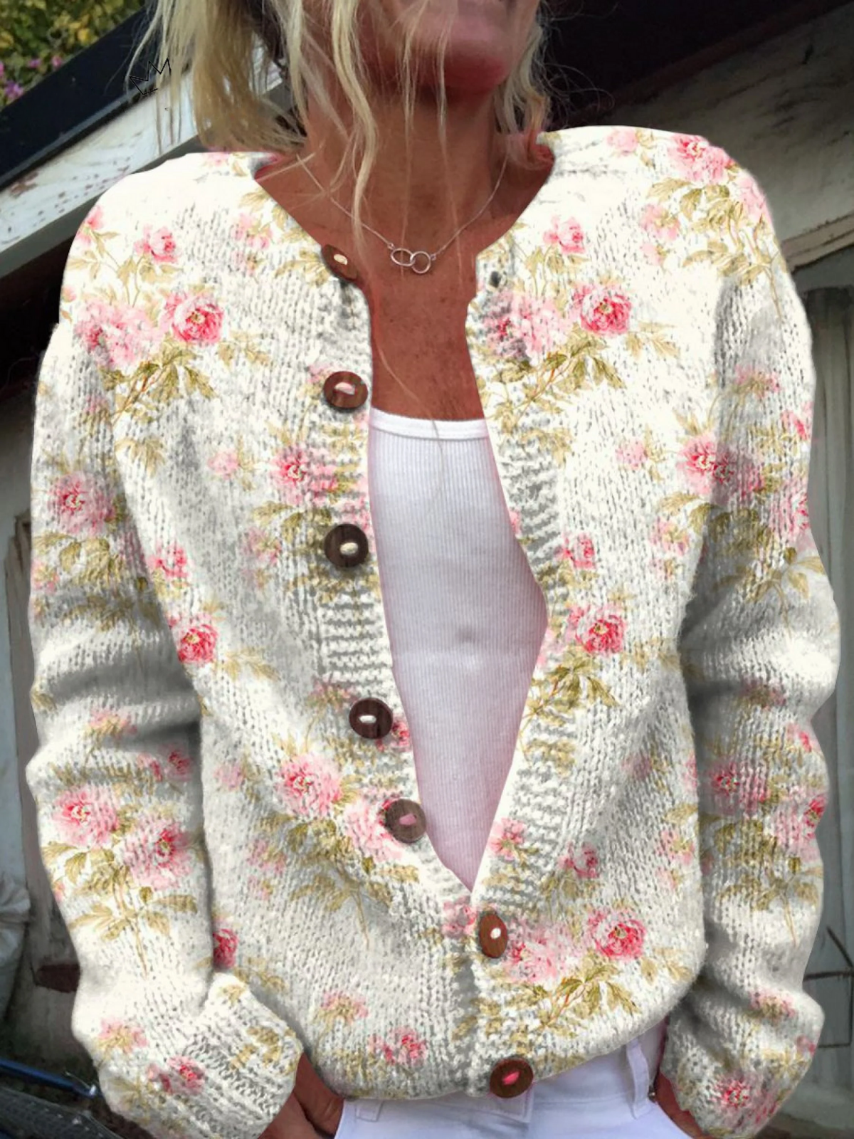 Donatella™ | Cardigan Floreale Stile Classico