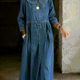 CLARA | ABITO IN DENIM CON COLLETTO PETER PAN