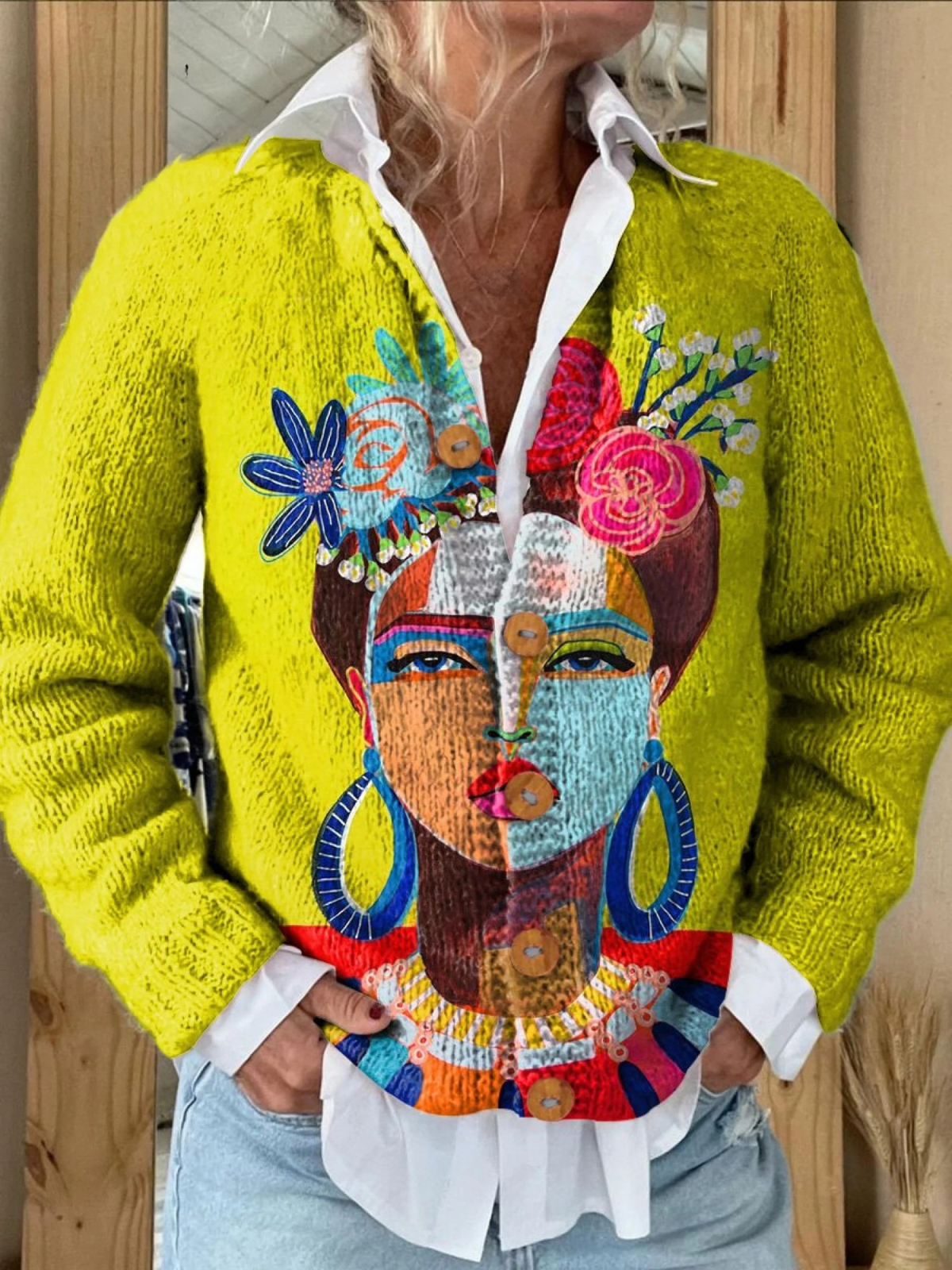 Cecilia™ | Cardigan con Fantasia Artistica