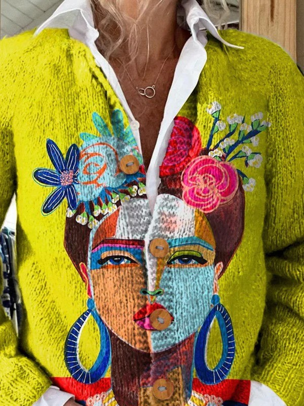 Cecilia™ | Cardigan con Fantasia Artistica