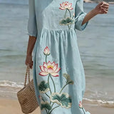 Abito casual da donna con stampa floreale