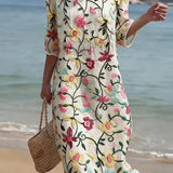 Abito casual da donna con stampa floreale