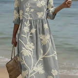Abito casual da donna con stampa floreale