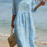 Abito casual da donna con stampa floreale