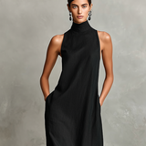 Chiara | Vestito lungo a collo alto