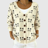 Cardigan in maglia con cappuccio