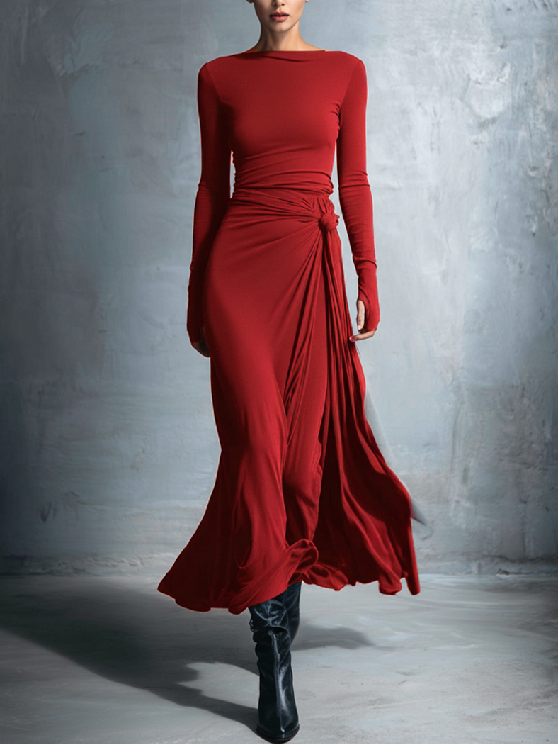Vittoria - Knot side maxi dress