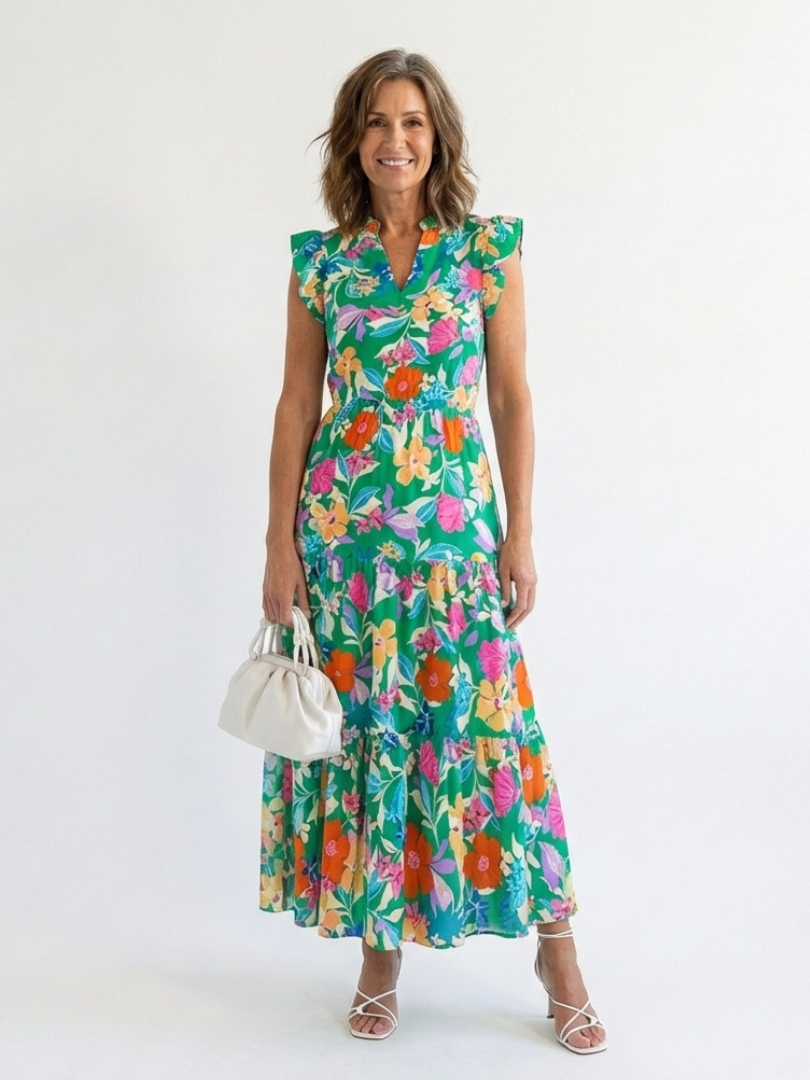Lila | Abito Midi Floreale