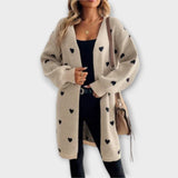 Julia - Cardigan con motivo a cuori