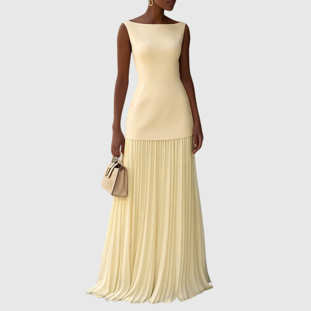 CORALIE | ABITO MAXI PLISSETTATO