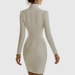 HARRIET | ABITO MINI IN PELLE CON LINEA A CLESSIDRA