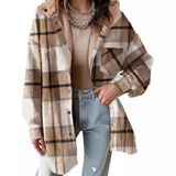 Tallulah™ — Giacca a quadri con cappuccio e vestibilità comoda