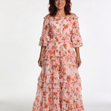 Rosalie | Abito Maxi Floreale con Spalle Scoperte