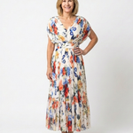 Savannah | Abito Midi Floreale Plissettato