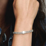 Cuban bracelet with moissanite