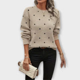 Ava - Maglione morbido a pois con maniche lunghe