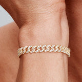 Cuban bracelet with moissanite