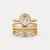 Anello vintage in oro con zircone