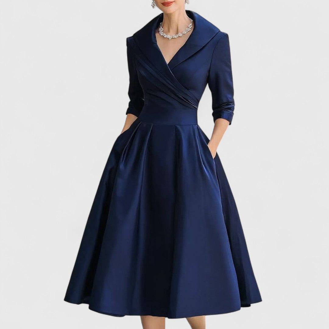 Rosalie | Elegant midi dress with a subtle sheen