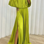 ARABELLA | ABITO MAXI PLISSETTATO ELEGANTE