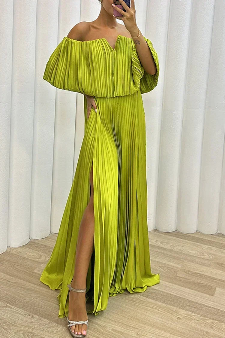 Arabella | Abito Maxi Plissettato Elegante