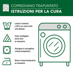 Copridivano trapuntato con motivo solare NCU0VT337