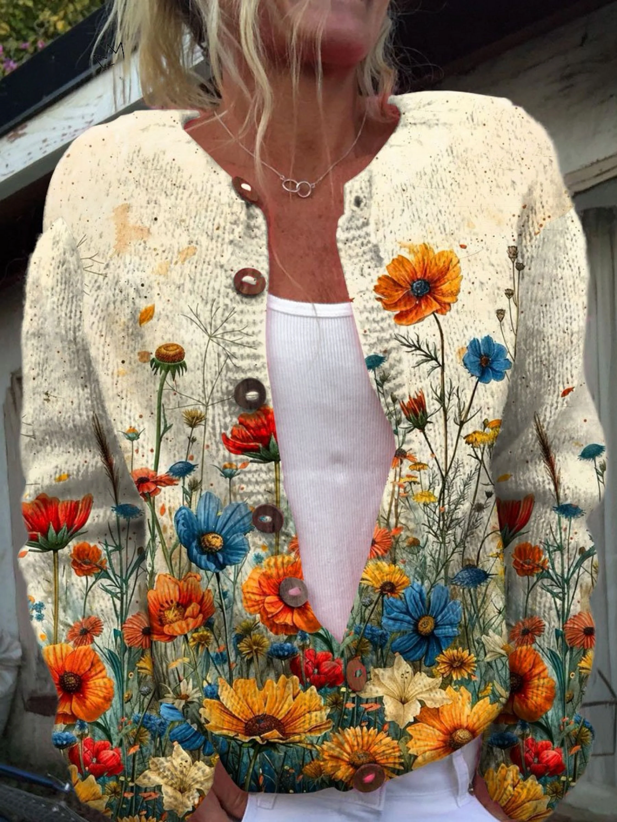 Sabrina™ | Cardigan Floreale Stile Classico