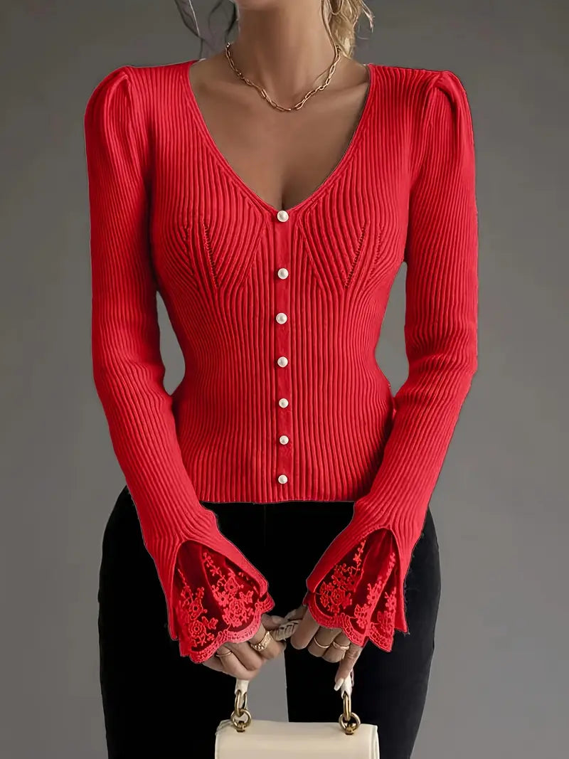 NÉLIA™|MAGLIA ELEGANTE SCOLLO V