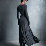 YASMINA | ABITO MAXI CON ALLACCIATURA LATERALE