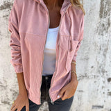 Concetta — Giacca casual da donna con cappuccio e zip