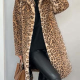Lysandra — Cappotto lungo da donna leopardato