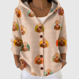 Cardigan in maglia con cappuccio