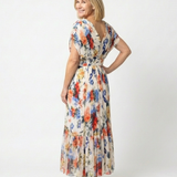 Savannah | Abito Midi Floreale Plissettato