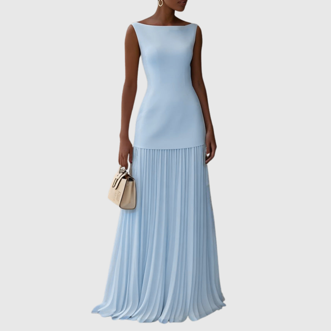 Coralie | Abito Maxi Plissettato