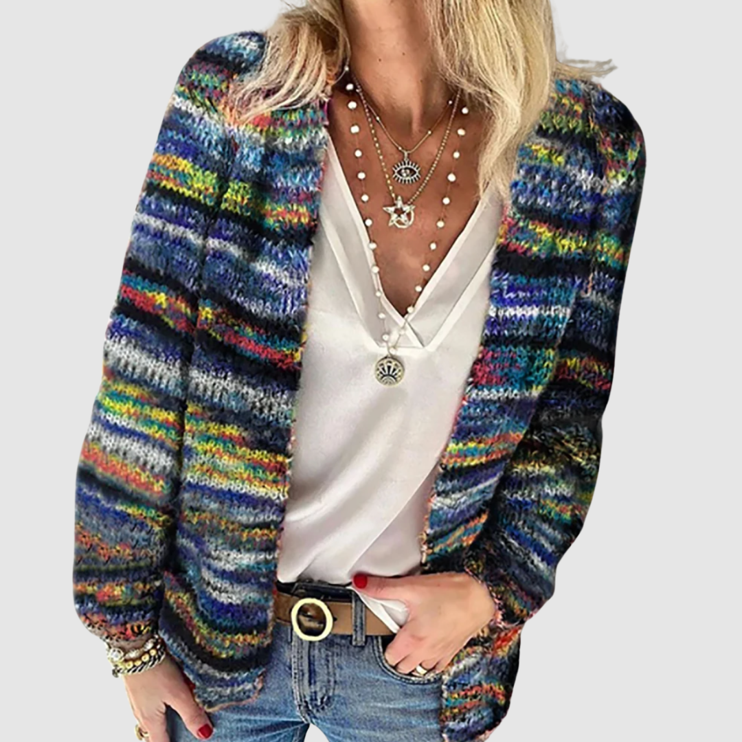 Nikola - Cardigan multicolore morbido