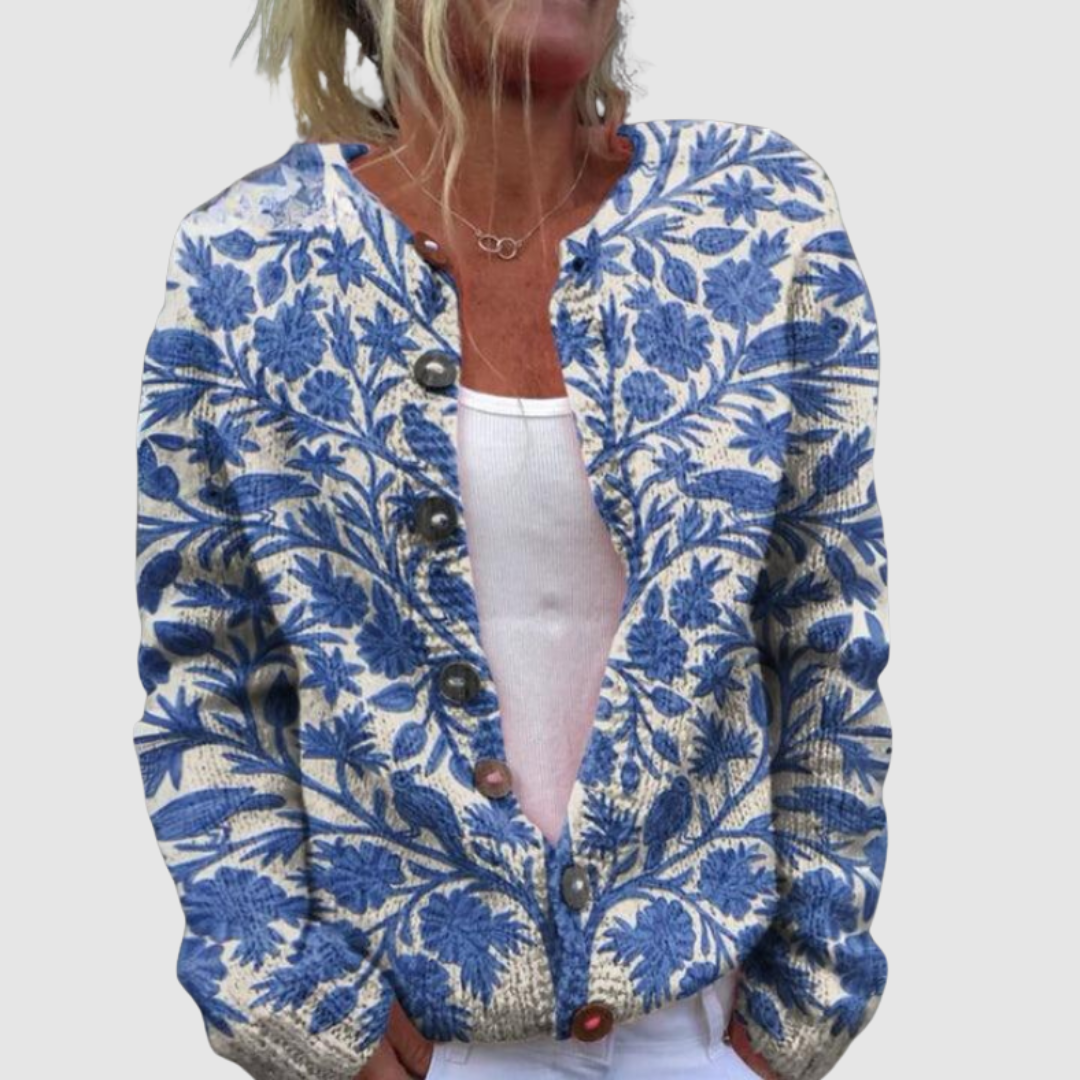 Josefína - Cardigan con motivo floreale